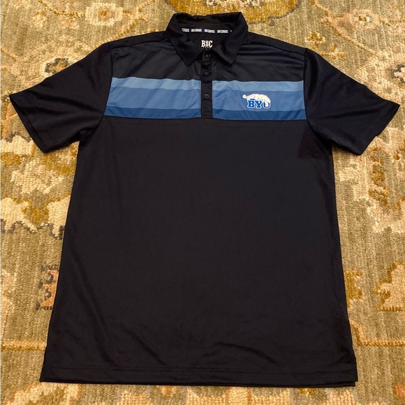 Brigham Young Cougars BSC Polo Shirt Color Navy Size Large - Picture 1 of 5